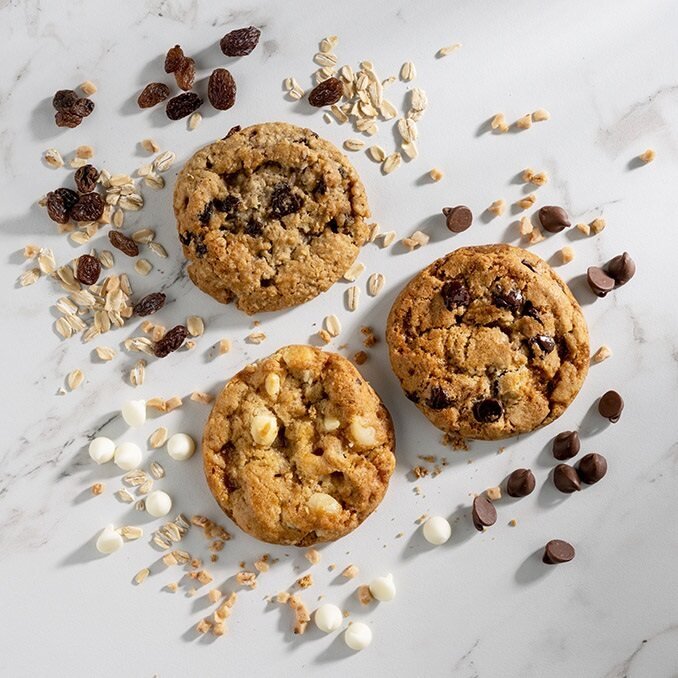 classic gourmet cookie assortment with ingredients